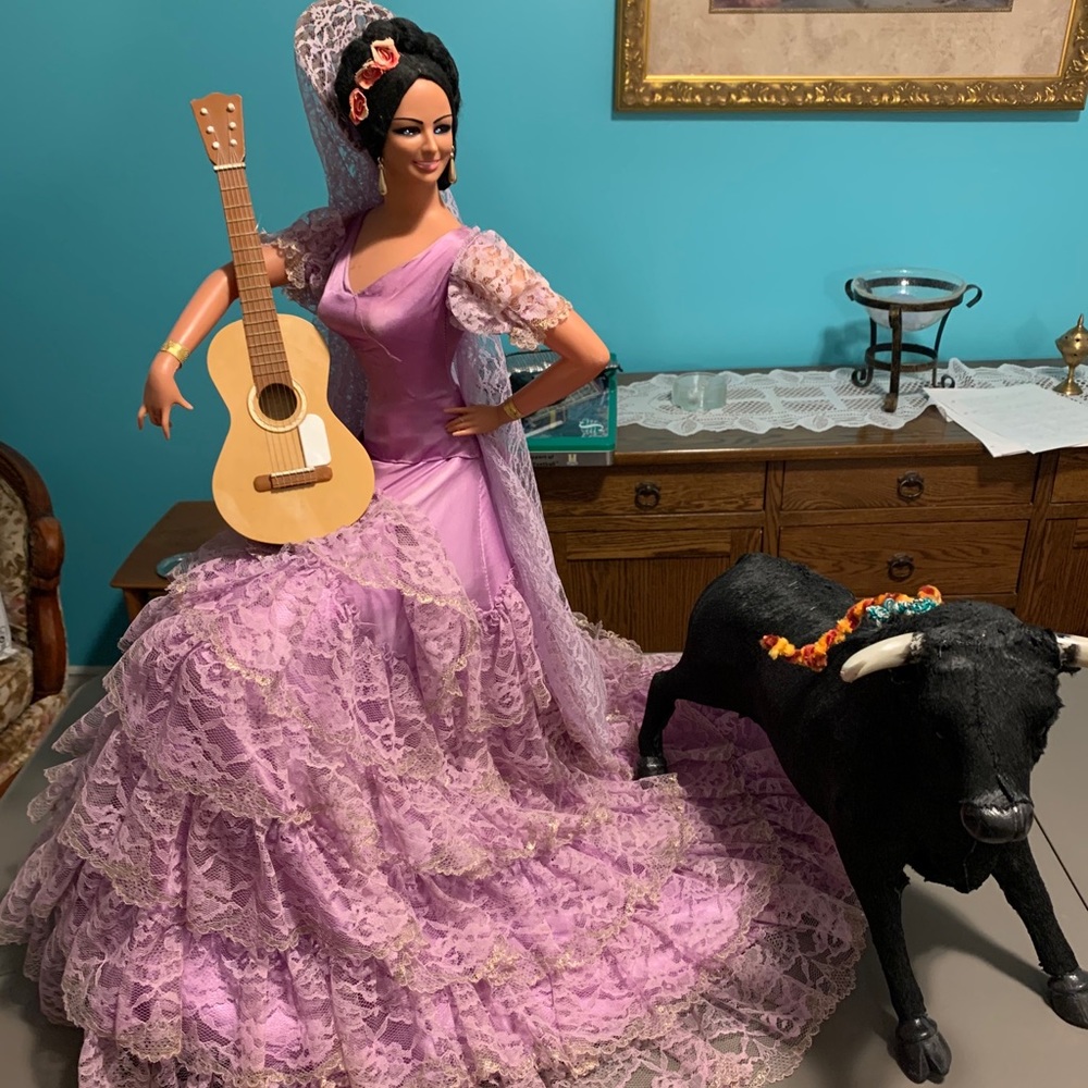 Spanish Señorita Doll & Bull